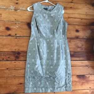 Like new silk flower detailed dress